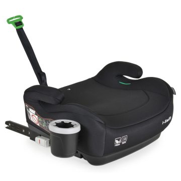   I-SWIFT ülésemelő pohártartóval 125-150cm I-SIZE és ISOFIX FEKETE