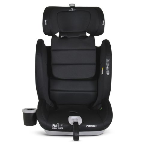FORCE autós ülés I-SIZE, 76-150cm, ISOFIX, pohártartóval, SPS, FEKETE