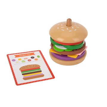 TOOKY Toy fa hamburger készítő szett