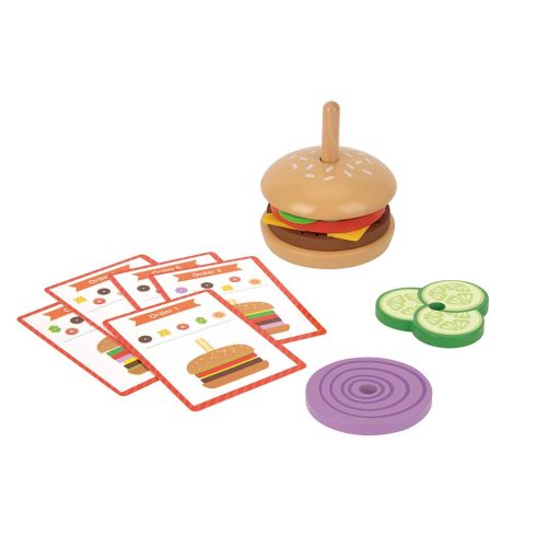 TOOKY Toy fa hamburger készítő szett