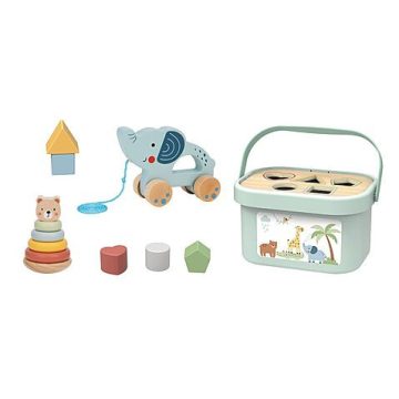 Tooky toy 3in1 készségfejlesztő doboz formabedobóval