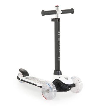   iSPORTER roller kamaszoknak villogó LEDekkel, 50 kgig FEHÉR/FEKETE