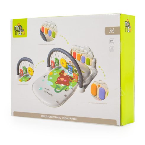 JÁTSZÓSZŐNYEG unikornis zongorás, játékhíd+hang PINK