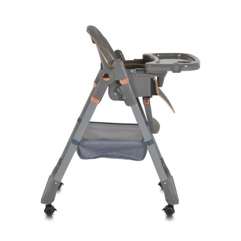 LINDO multifunkciós etetőszék kiegészítőkkel (előke, kanál, villa) SZÜRKE