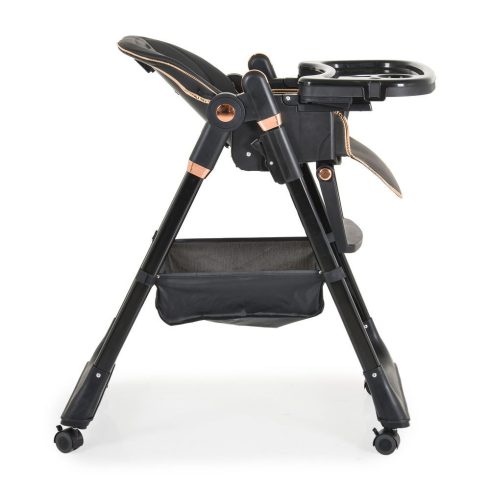 LINDO multifunkciós etetőszék kiegészítőkkel (előke, kanál, villa) FEKETE