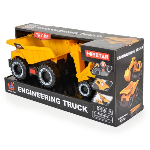 FIÚ játék AUTÓ 2 db teherautó homlokrakodóval és dömperrel