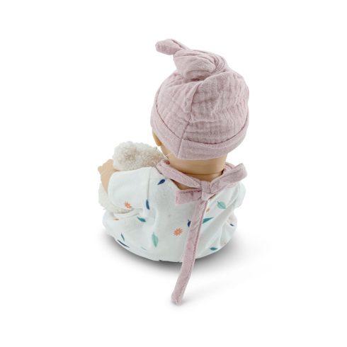 BABA 30cm újszülött maciruhában kismacival BÉZS