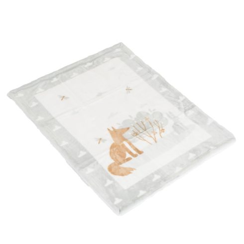 Baba takaró LITTLE FRIENDS 80x110 cm erdei állatos SZÜRKE