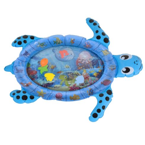 JÁTSZÓSZŐNYEG vizes, halacskákkal teknős alakú KÉK