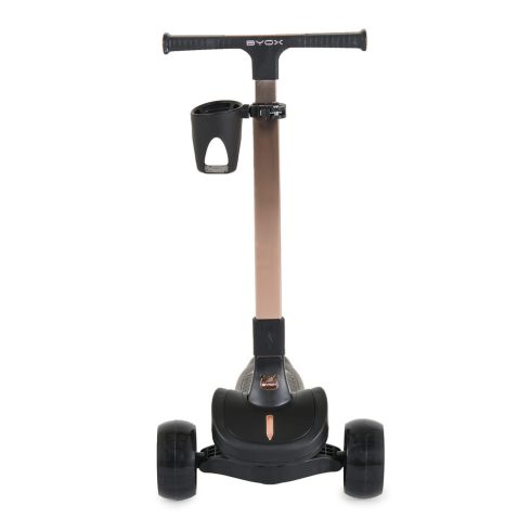 AERO roller, összecsukható, 50kg-ig, 3 kerekű, arany váz FEKETE