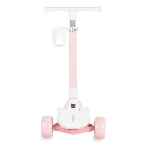 AERO roller, összecsukható, 50kg-ig, 3 kerekű, váza fehér/RÓZSASZÍN