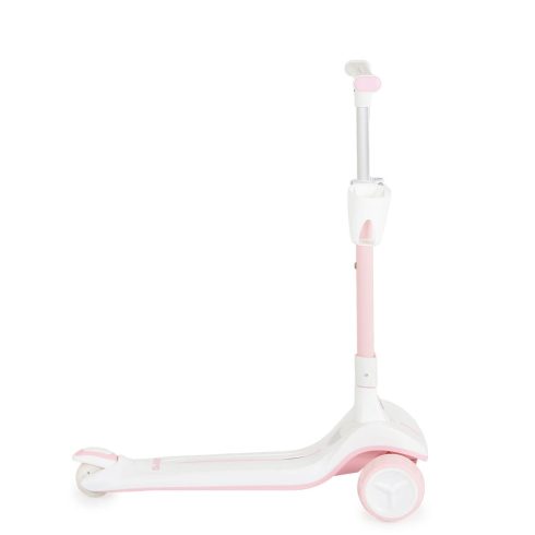 AERO roller, összecsukható, 50kg-ig, 3 kerekű, váza fehér/RÓZSASZÍN