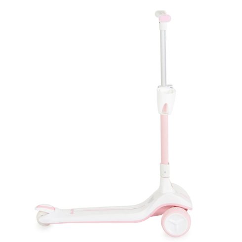 AERO roller, összecsukható, 50kg-ig, 3 kerekű, váza fehér/RÓZSASZÍN