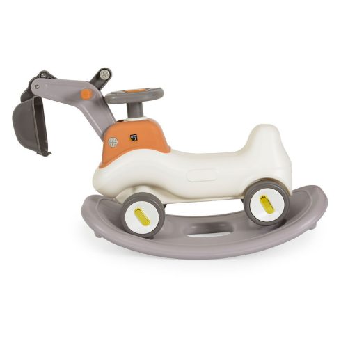 BUMPY ráülős, markoló kanalas bébitaxi kormánnyal SZÜRKE/BÉZS