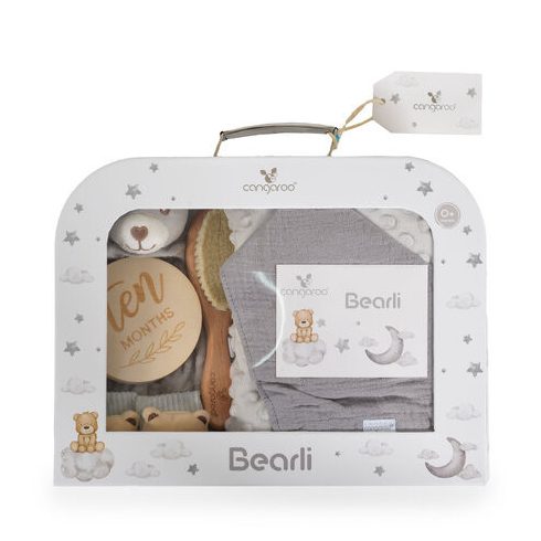 BEARLI ajándékszett takaró, játék, zokni 6in1 SZÜRKE