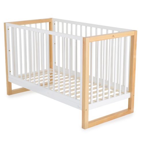 SIERRA fa babaágy rácsos 60*120cm FEHÉR/NATUR