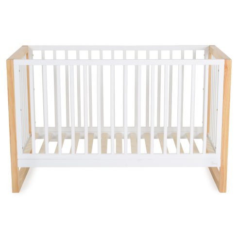 SIERRA fa babaágy rácsos 60*120cm FEHÉR/NATUR