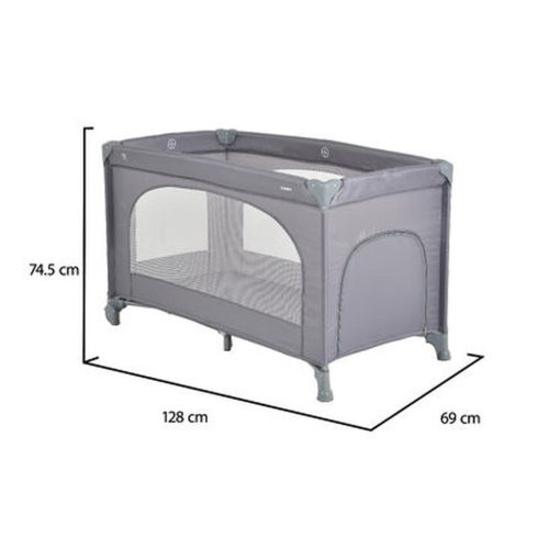 UNO utazóágy1 szintes zippes kibújóval SZÜRKE