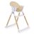 ALMOND etetőszék bőr ülés fa lábakkal BÉZS