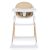 ALMOND etetőszék bőr ülés fa lábakkal BÉZS