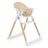 ALMOND etetőszék bőr ülés fa lábakkal BÉZS