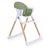 ALMOND etetőszék bőr ülés fa lábakkal ZÖLD