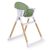 ALMOND etetőszék bőr ülés fa lábakkal ZÖLD