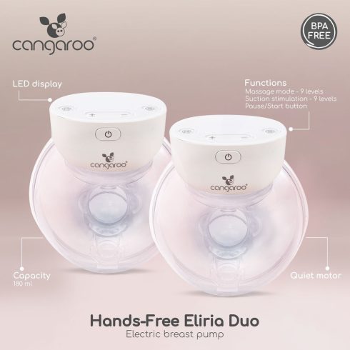 ELIRIA DUO kéz nélküli mellszívó pulóver alá 2 tartályos FEHÉR