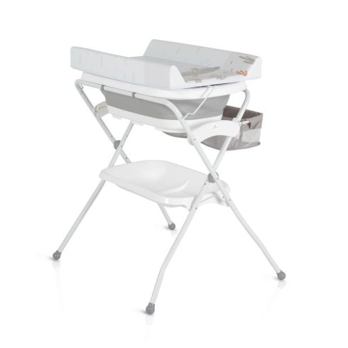 COMO összecsukható kád állvánnyal és pelenkázóval SZÜRKE