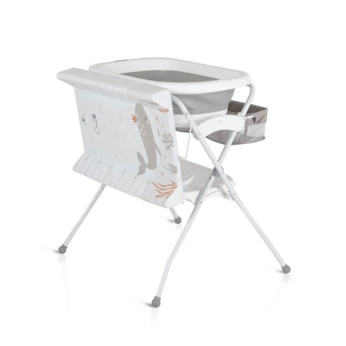 COMO összecsukható kád állvánnyal és pelenkázóval SZÜRKE