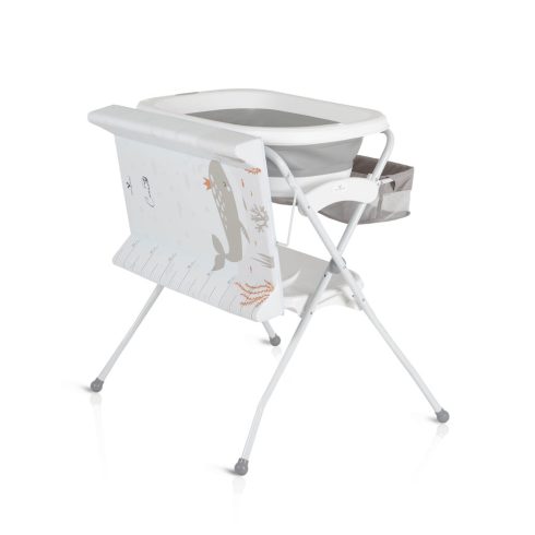 COMO összecsukható kád állvánnyal és pelenkázóval SZÜRKE