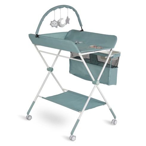 KASKADA multi pelenkázó asztal játékhíddal, tárolókkal MENTA