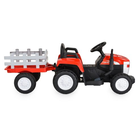 BO DALLAS elektromos traktor trélerrel 12V 140cm PIROS