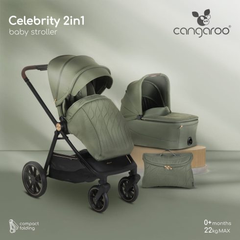 CELEBRITY multifunkciós 2 részes 2IN1 babakocsi szett RÓZSASZÍN (Cloud Pink)