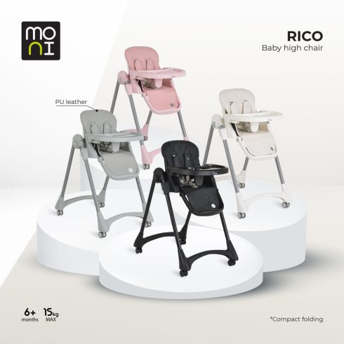 RICO multi etetőszék alsó kosár nélkül, összecsukható FEKETE