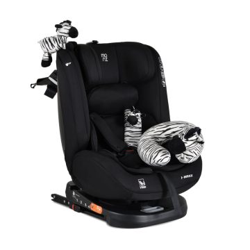   i-MAXX autós ülés,  isofix, forgatható, 2 plüss+párna 40-150cm FEKETE