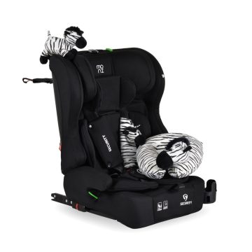   SECURITY autós ülés belső övvel, isofix, ajándék 2plüss+párna 76-150cm FEKETE