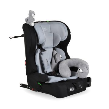   SECURITY autós ülés belső övvel, isofix, ajándék 2plüss+párna 76-150cm SZÜRKE