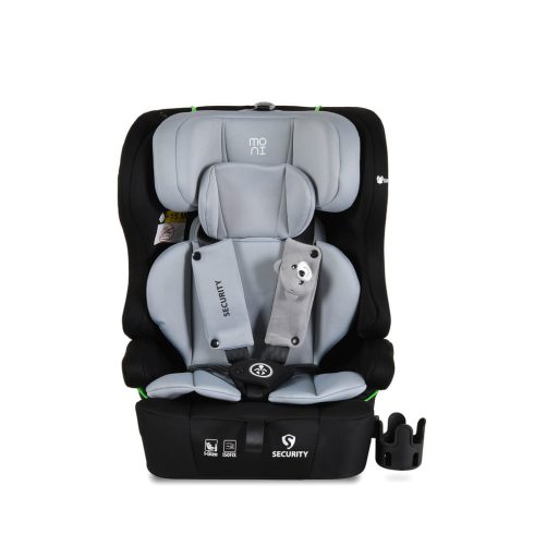 SECURITY autós ülés belső övvel, isofix, ajándék 2plüss+párna 76-150cm SZÜRKE