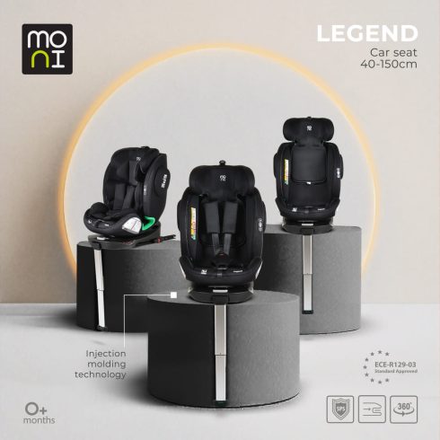 LEGEND autós ülés 40-150cm támasztólábbal FEKETE