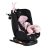 i-MAXX autós ülés, isofix, forgatható, 2 plüss+párna 40-150cm PINK
