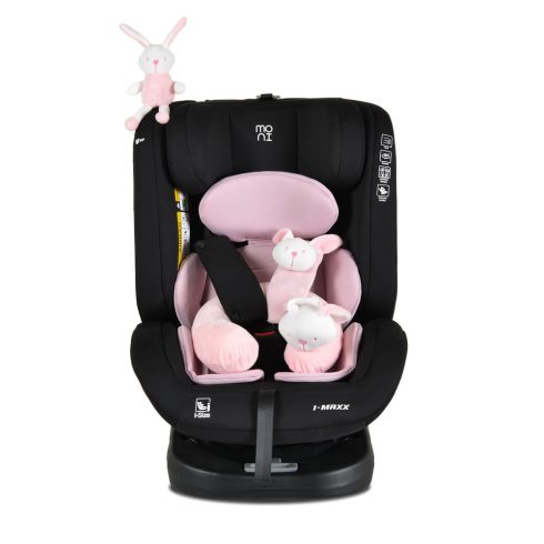 i-MAXX autós ülés, isofix, forgatható, 2 plüss+párna 40-150cm PINK