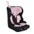 ROCK autós ülés 76-150cm, 2játékkal, pohártartó, belső öv, isofix nélkül PINK