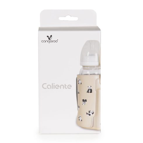 CALIENTE cumisüveg melegen tartó, hordozható, USB-C töltővel NAGY BÉZS