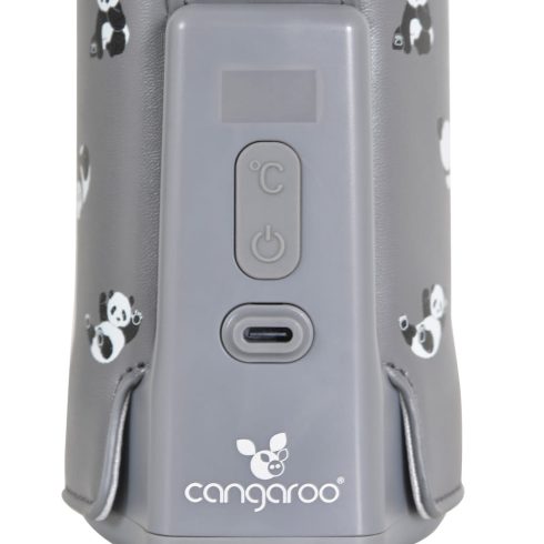 CALIENTE cumisüveg melegen tartó, hordozható, USB-C töltővel NAGY SZÜRKE