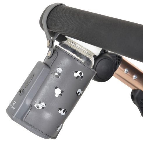 CALIENTE cumisüveg melegen tartó, hordozható, USB-C töltővel NAGY SZÜRKE