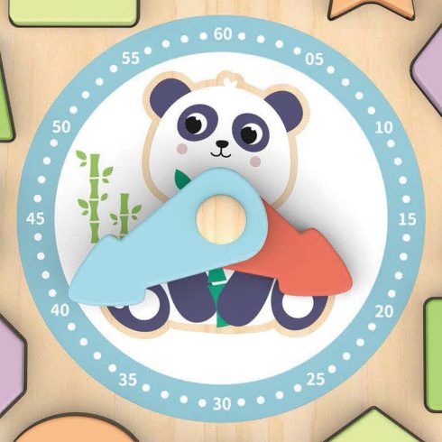 MONI fa puzzle óra pandás PASZTEL