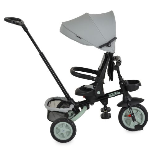 EXPLORE tricikli összecsukható tolókaros ZÖLD