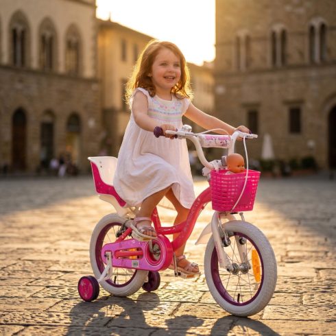 BYOX FLOWER CANDY gyerek kerékpár 14es lány PINK