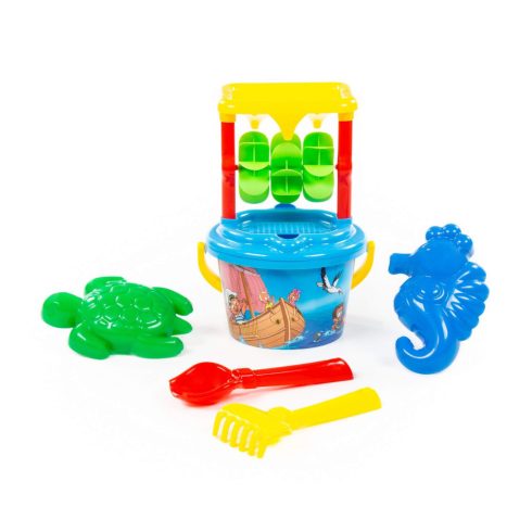 POLESIE homokozó készlet malommal 7 dbos KÉK